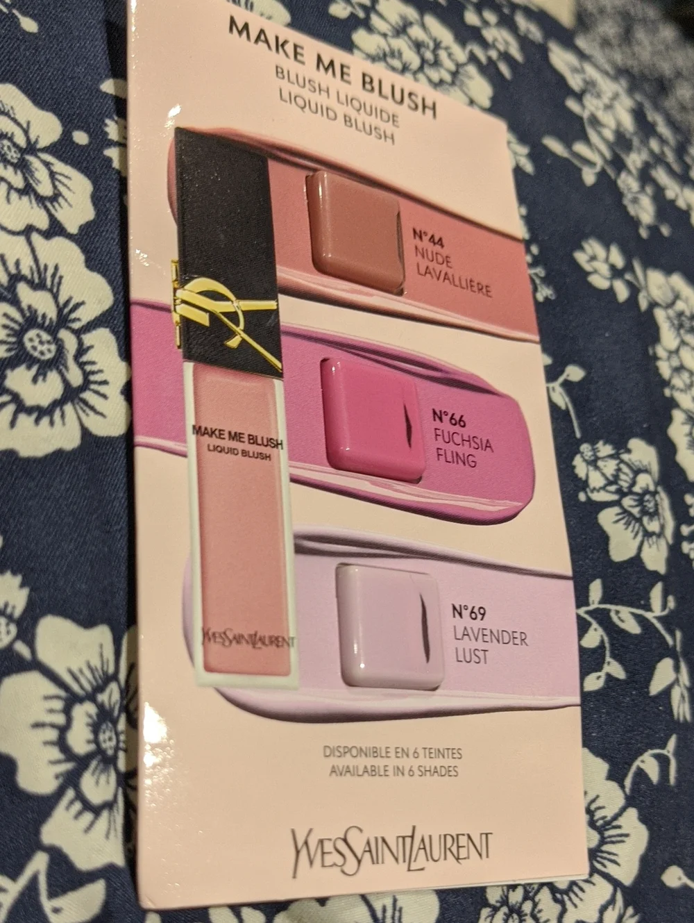 Yves Saint Laurent Make Me Blush Trio Sample Card — Pink & Lavender